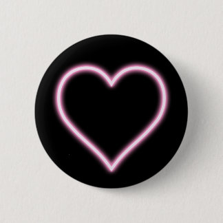 Macaron Rond 5 Cm Pin rougeoyant de coeur