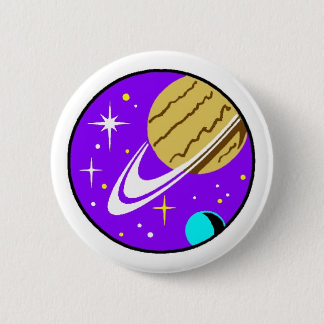 Macaron Rond 5 Cm Pin-Sur l'insigne - cosmologie (Devant)