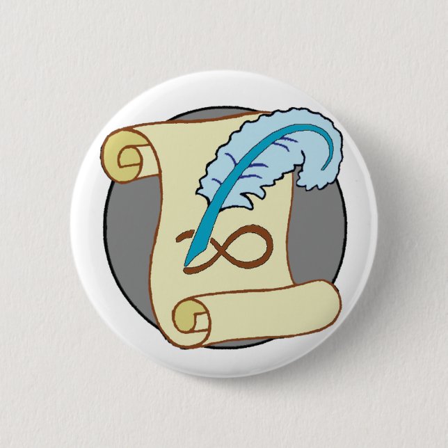 Macaron Rond 5 Cm Pin-Sur l'insigne - savoir (Devant)