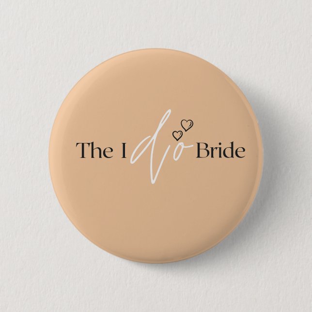 Macaron Rond 5 Cm Pin The I do Bride (Devant)