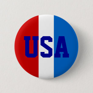 Macaron Rond 5 Cm Pin USA