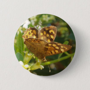 Macaron Rond 5 Cm Pinceau papillon