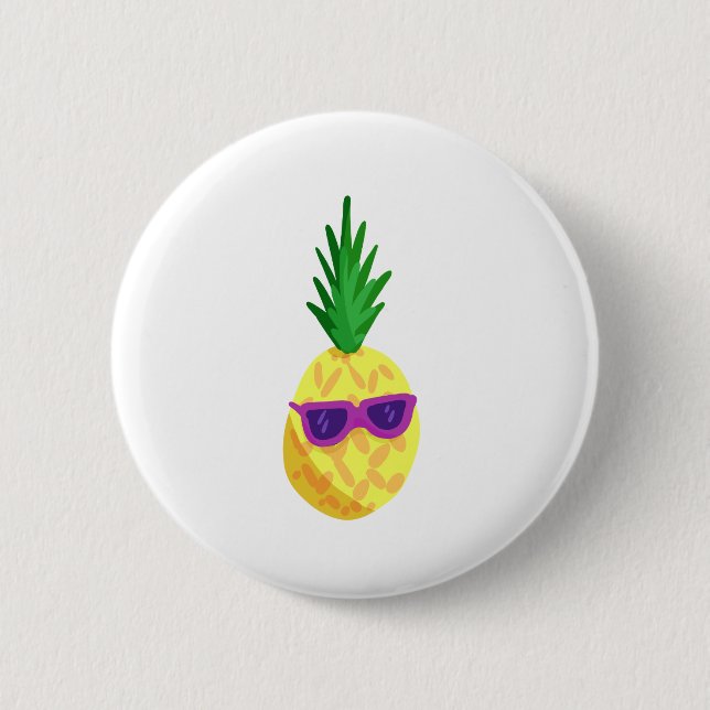 Macaron Rond 5 Cm Pineapple (Devant)