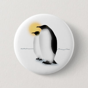 Macaron Rond 5 Cm Pingouin