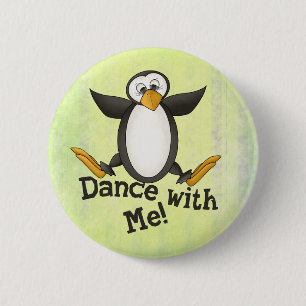 Macaron Rond 5 Cm Pingouin de danse