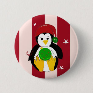 Macaron Rond 5 Cm Pingouin de Noël pour bébé mignon