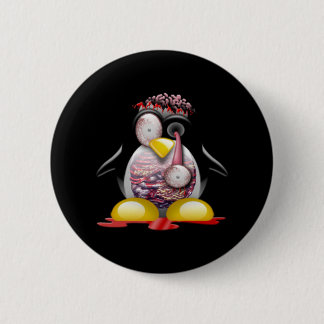Macaron Rond 5 Cm Pingouin de zombi