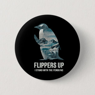 Macaron Rond 5 Cm Pingouin Flippers En Haut Je Me Trouve Avec Le Pin