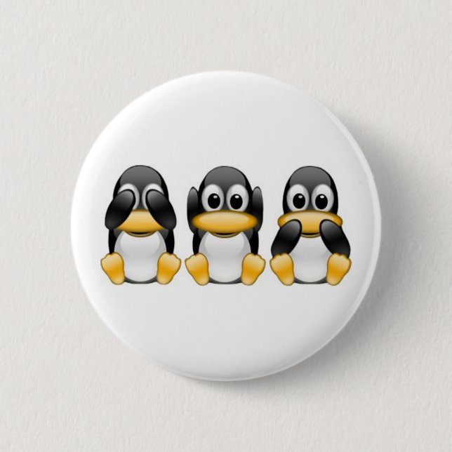Macaron Rond 5 Cm Pingouins (Devant)