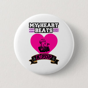 Macaron Rond 5 Cm Pink Heart Idol chanter KPop Music Love Design