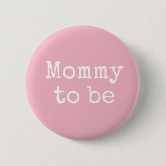 Macaron Rond 5 Cm Pink Mom to be Baby shower Button