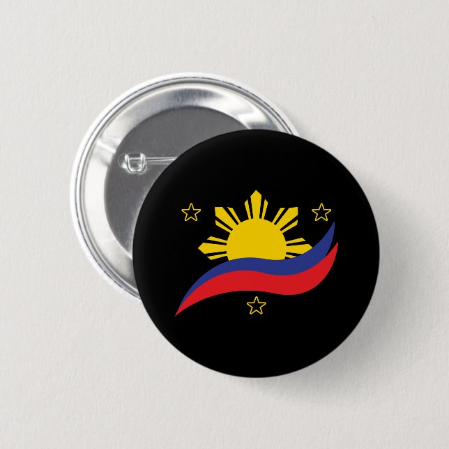 Macaron Rond 5 Cm Pinoy Flag (Devant & derrière)