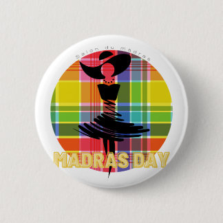 MACARON ROND 5 CM PINS LOGO MADRAS DAY 