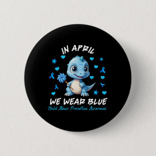 Macaron Rond 5 Cm Pinwheel Dino En Avril Nous Portons Du Bleu Enfant