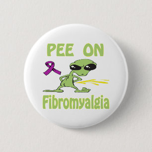 Macaron Rond 5 Cm Pipi sur le bouton de fibromyalgie