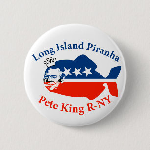 Macaron Rond 5 Cm Piranha du Roi Long Island de Peter