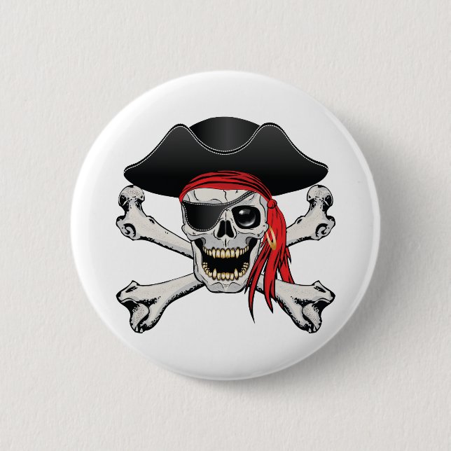 Macaron Rond 5 Cm Pirate (Devant)