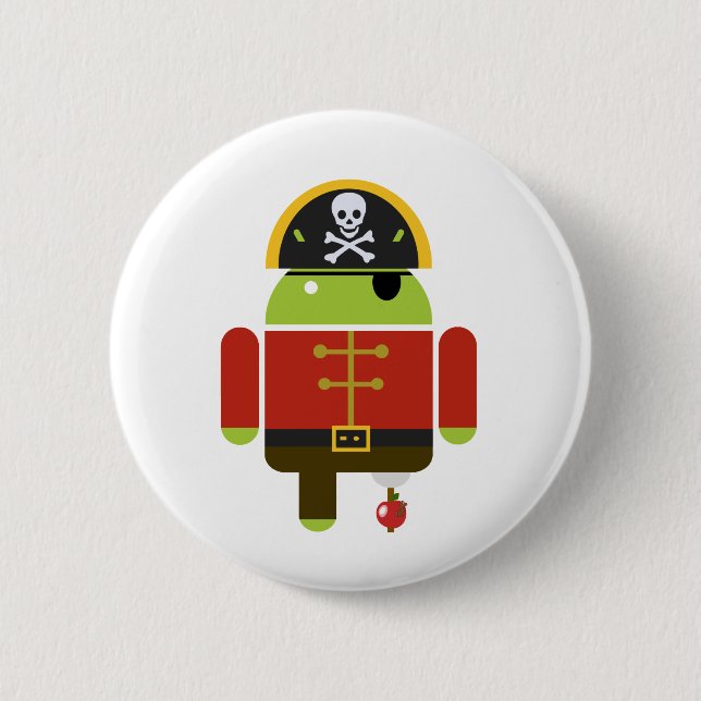 Macaron Rond 5 Cm Pirate androïde - Andy (Devant)
