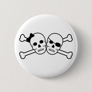 Macaron Rond 5 Cm pirate bride and groom