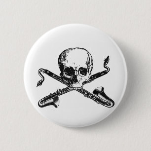 Macaron Rond 5 Cm Pirate de clarinette basse