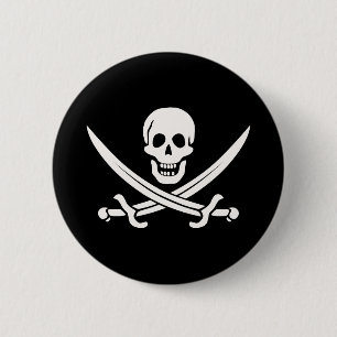 Macaron Rond 5 Cm Pirate de Jack Rackham