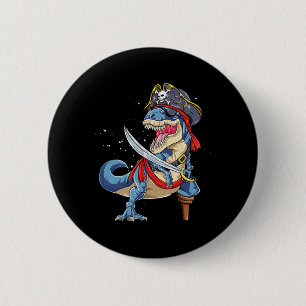 Macaron Rond 5 Cm Pirate Drapeau Jolly Roger Dinosaure T Rex Hallowe