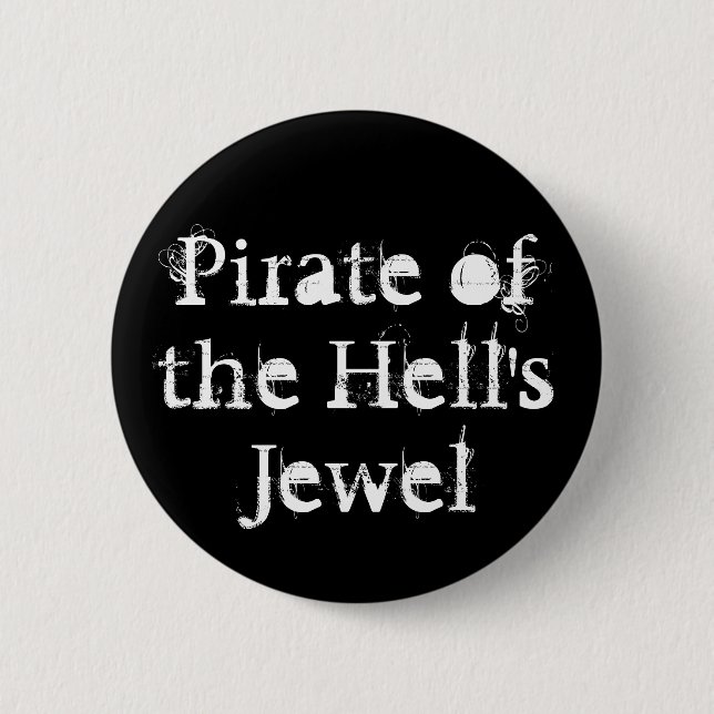 Macaron Rond 5 Cm Pirate du bouton du bijou de l'enfer (Devant)