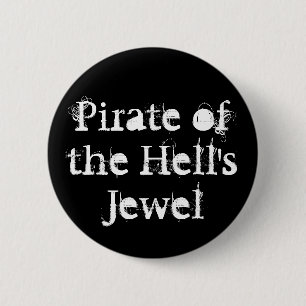 Macaron Rond 5 Cm Pirate du bouton du bijou de l'enfer