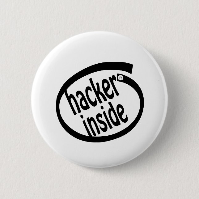 Macaron Rond 5 Cm Pirate informatique à l'intérieur (Devant)