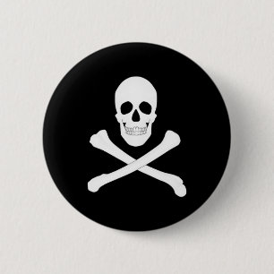 Macaron Rond 5 Cm Pirate (Jolly Roger) Flag