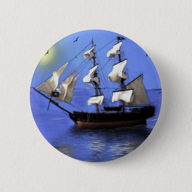 Macaron Rond 5 Cm Pirates (Devant)