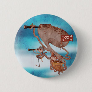 Macaron Rond 5 Cm Pirates. Imagination and fantasy, cute and lovely.