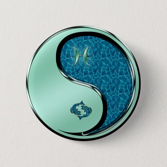 Macaron Rond 5 Cm Pisces the Fish (Devant)