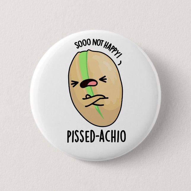 Macaron Rond 5 Cm Pistache amusante Pissed-achio (Devant)