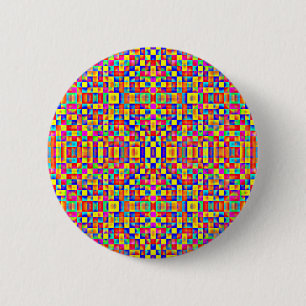 Macaron Rond 5 Cm Pixels colorés