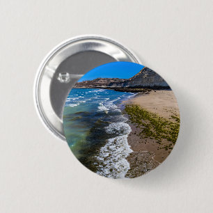 Macaron Rond 5 Cm Plage à Puerto Piramides, Argentine