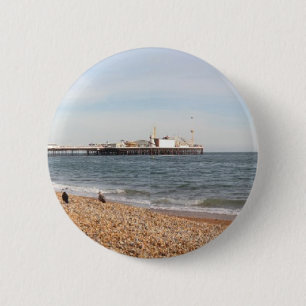 Macaron Rond 5 Cm Plage de Brighton
