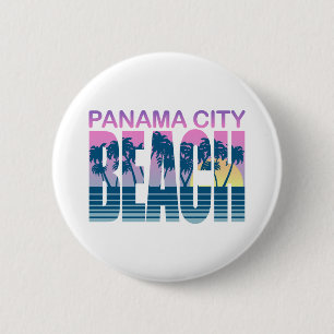 Macaron Rond 5 Cm Plage de Panama City
