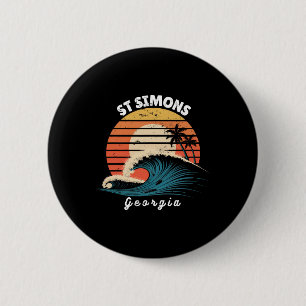 Macaron Rond 5 Cm Plage de St Simons Géorgie Femmes Hommes Planche à
