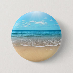 Macaron Rond 5 Cm Plage sablonneuse parfaite