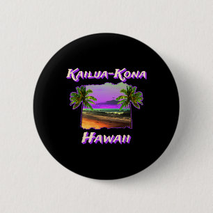 Macaron Rond 5 Cm Plages De Kailua-kona Hawaii 1