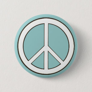 Macaron Rond 5 Cm Plan, boutons de signes de paix