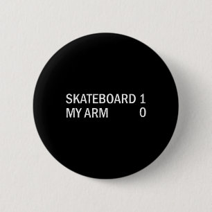 Macaron Rond 5 Cm Planche à roulettes vintage 1 Mon bras 0 Skateboar
