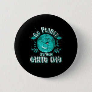 Macaron Rond 5 Cm Planète mignonne Anniversaire Funny Go Planet Your