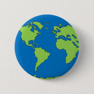 Macaron Rond 5 Cm Planète Terre