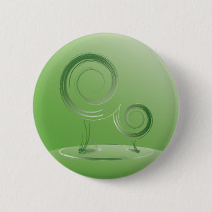 Macaron Rond 5 Cm planète verte