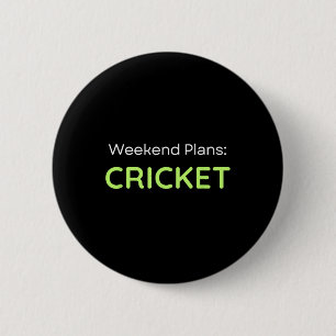 Macaron Rond 5 Cm Plans de week-end Joueur de cricket