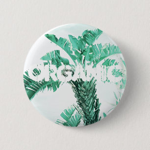 Macaron Rond 5 Cm Plante de banane verte