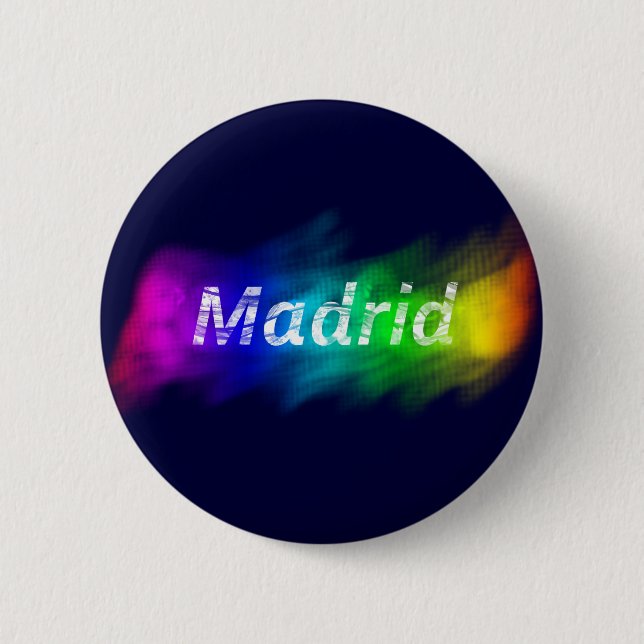 Macaron Rond 5 Cm Plaque Madrid Gay (Button Madrid Gay) (Devant)