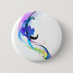 Macaron Rond 5 Cm Plaques de peinture de couleur de matin Abstraites